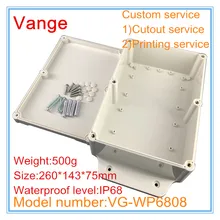 2 шт./лот настенная распределительная коробка 260*143*75 мм IP68 водонепроницаемые АБС-пластик штранг-прессования корпус для сигнальных огней пусковым устройством