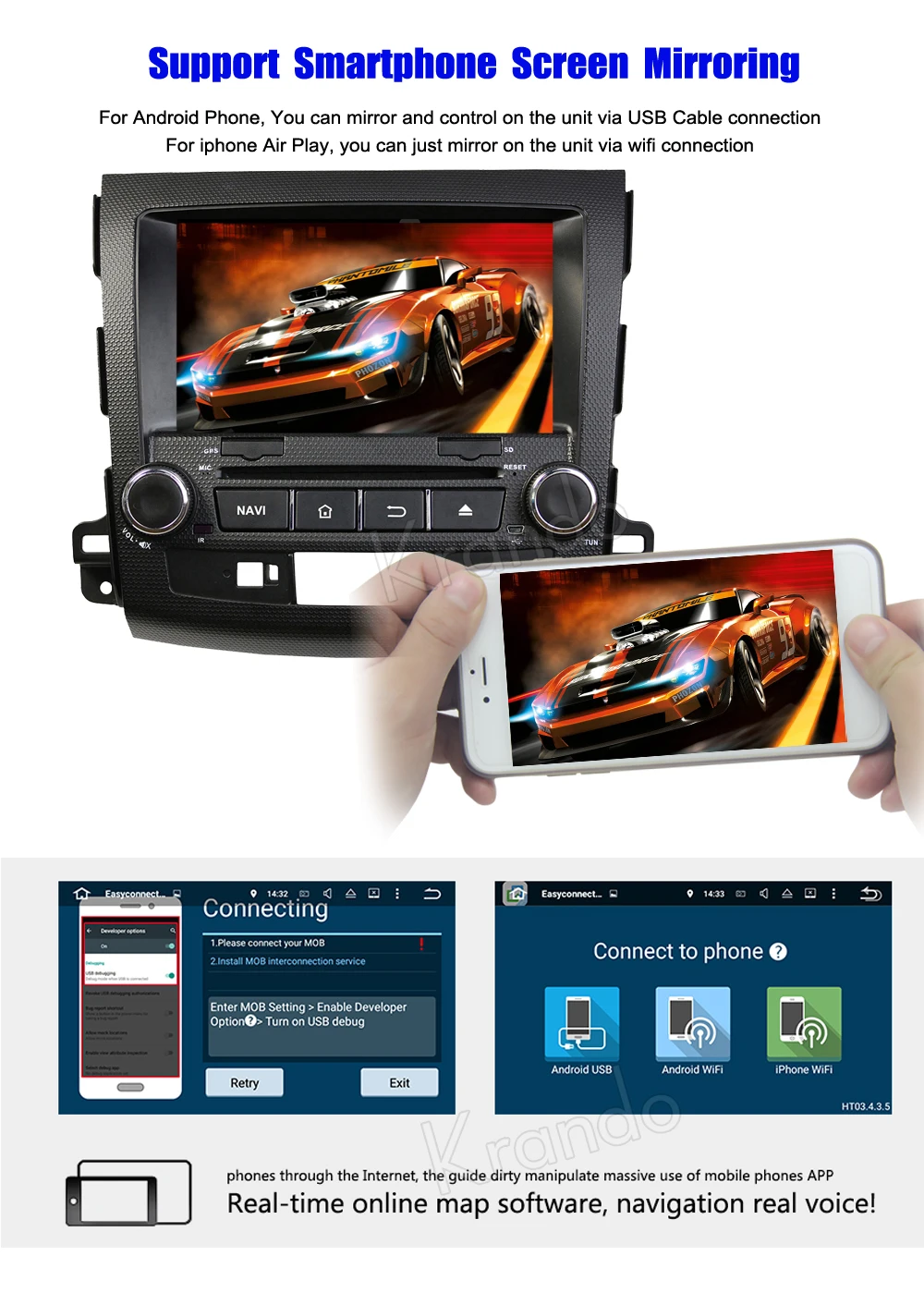 Excellent Krando 8" Android 8.0 car audio radio gps dvd for Mitsubish Outlander 2006-2012 For Peugeot 4007 navigation multimedia system 4