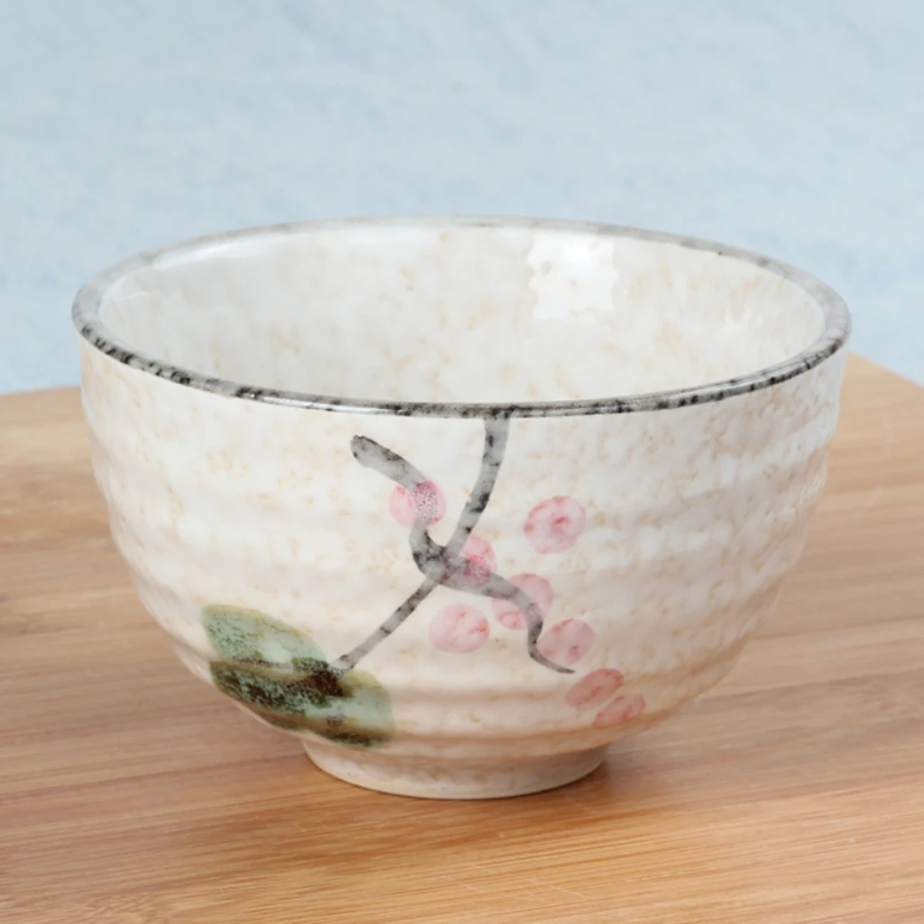 1Pack Traditional Matcha Tea Bowl Green Rice Dessert Ceramic Bowl Holder for Drinking Coffee Tea Eating Meal New Hot Sale