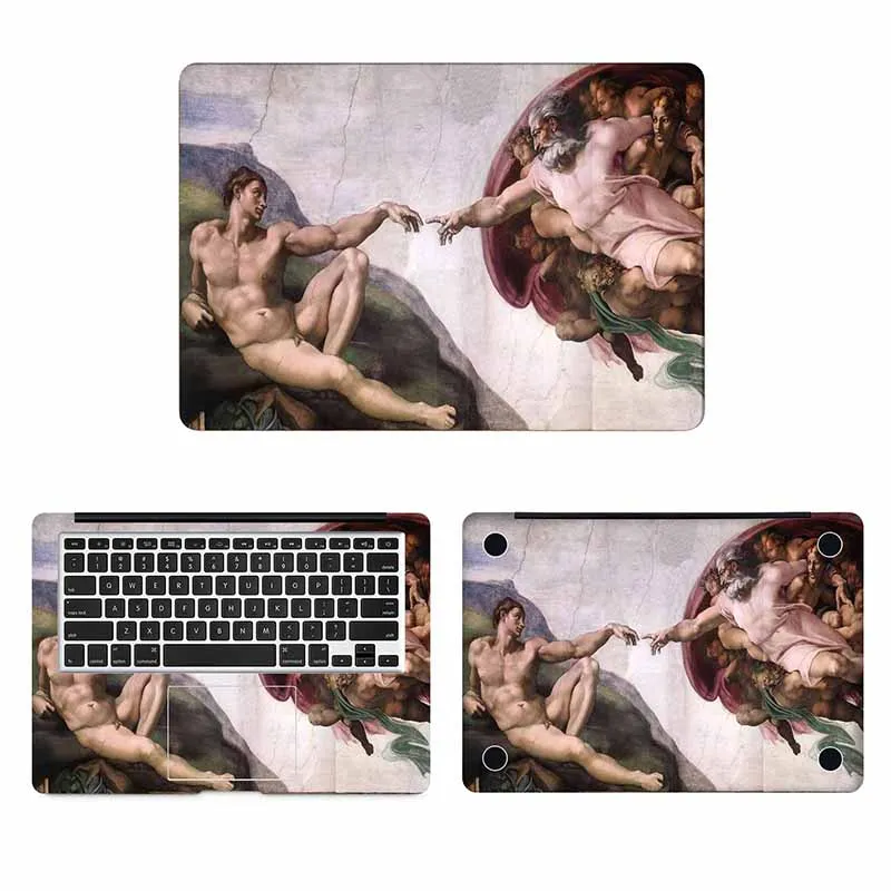 Genesis Bible Story микеланжело наклейка для ноутбука для Macbook Air 13 кожа Air Pro retina 11 12 15,6 дюймов Mac полное покрытие кожи - Цвет: ACD side