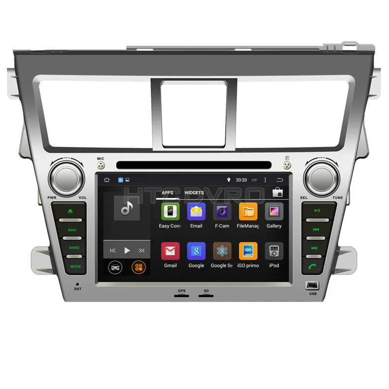 Perfect YMODVHT 7inch 4G Octa Core Android 9.0 7.1 Car DVD Player for Toyota Vios 2007- GPS Navigation Auto RDS Radio Audio Video Stereo 2