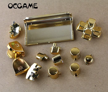 

OCGAME 2sets/lot Full Buttons Mod Set Chrome For Playstation 4 PS4 Controller Joystick Video Game 8 colors