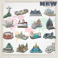 Educational Toys Famous Architecture Model 3D Jigsaw Puzzles For Adults Osaka Peles Bran Castle Las Ventas Toys For Children 1