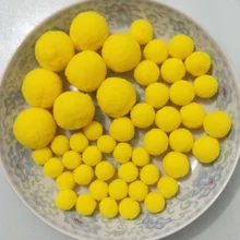 15 мм 20 мм 30 мм желтые круглые шерстяные шарики помпоны для поделок комнаты вечерние свадебные украшения войлочный шарик аксессуары