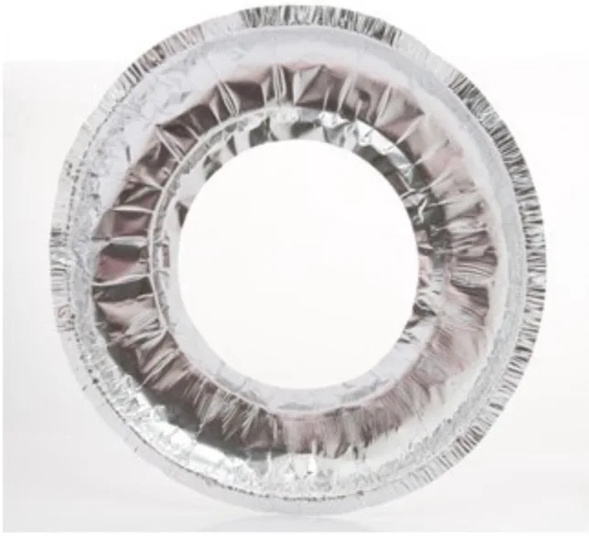 10pcs round disposable tin foil gas oven bib liner cover burner guard