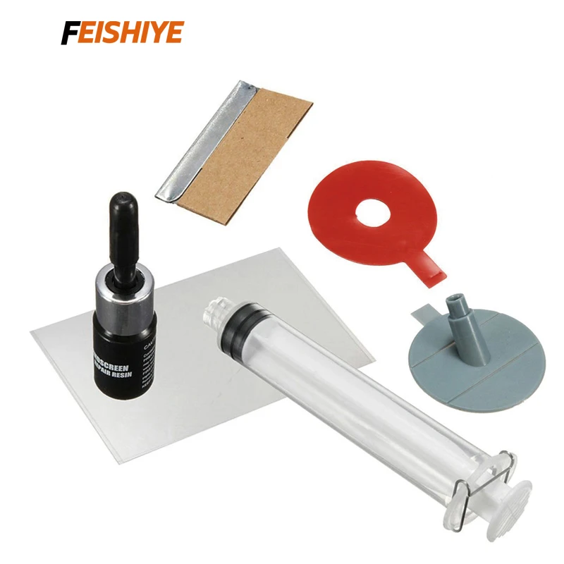 FEISHIYE DIY Car Windshield Repair Tools Kit Windscreen Crack Polishing