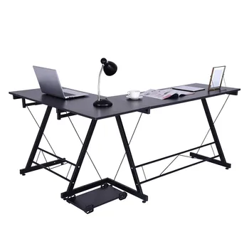 

Home Office Corner Desk Computer Table Laptop Stand Steel Wood Study Desk Placed Keyboard Computer Desk escrivaninha mesas