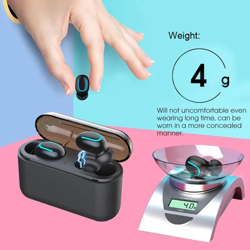 2019 Bluetooth 5 0 Headphones TWS Wireless Earbuds Blutooth Earphone Handsfree Headphone Sports Gaming Headset With Charging Box