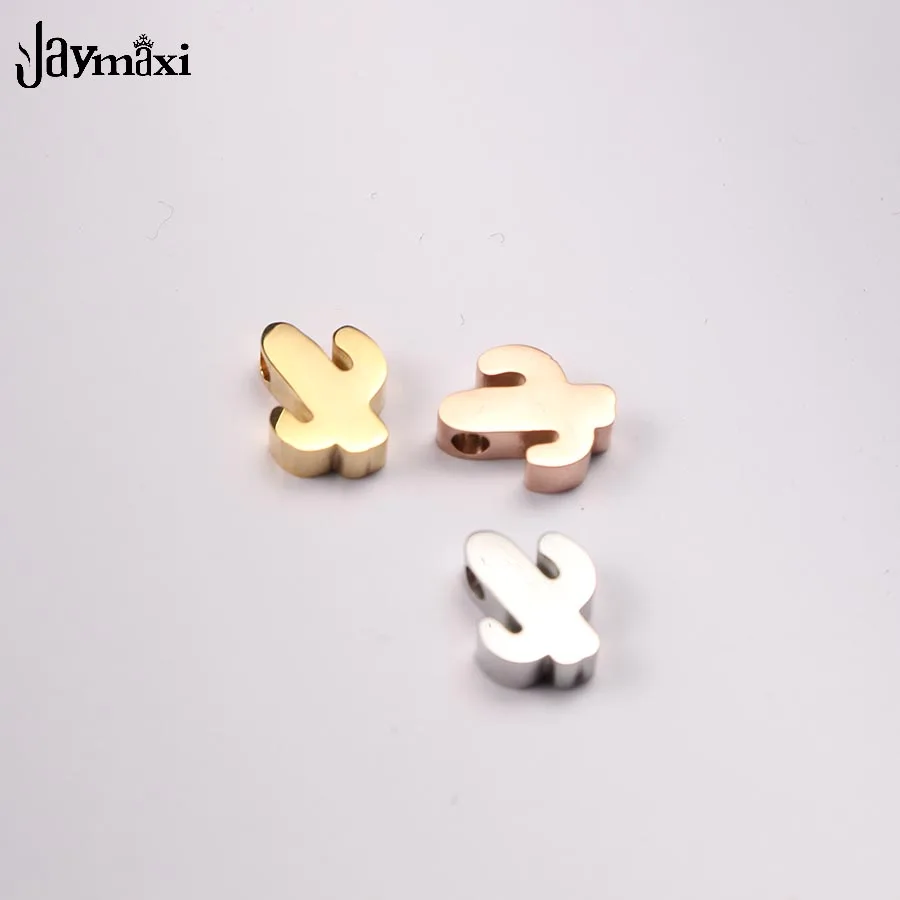 Jaymaxi маленькая бусина Кактус Шарм DIY Ювелирные изделия зеркальная полированная