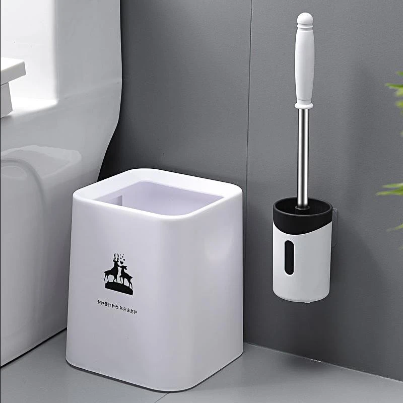 

Nordic Double-layer Waste Bins Quality Plastic Matte Printing Apanese Uncovered Trash Can Living Room Household Sanitary Bucket