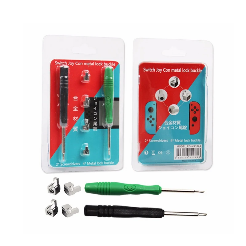 

Replacement Metal Lock Buckles Buttons for Nintend Switch NS JoyCon Repair Parts with Screwdrivers Tool Kit