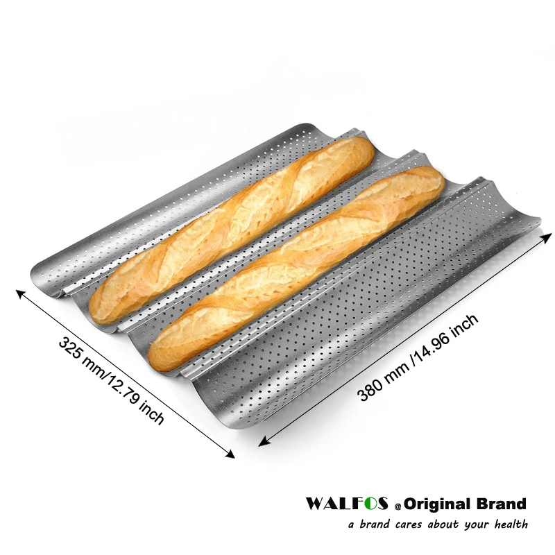 Stainless Steel Baguette Or French Bread Pan With Grooves