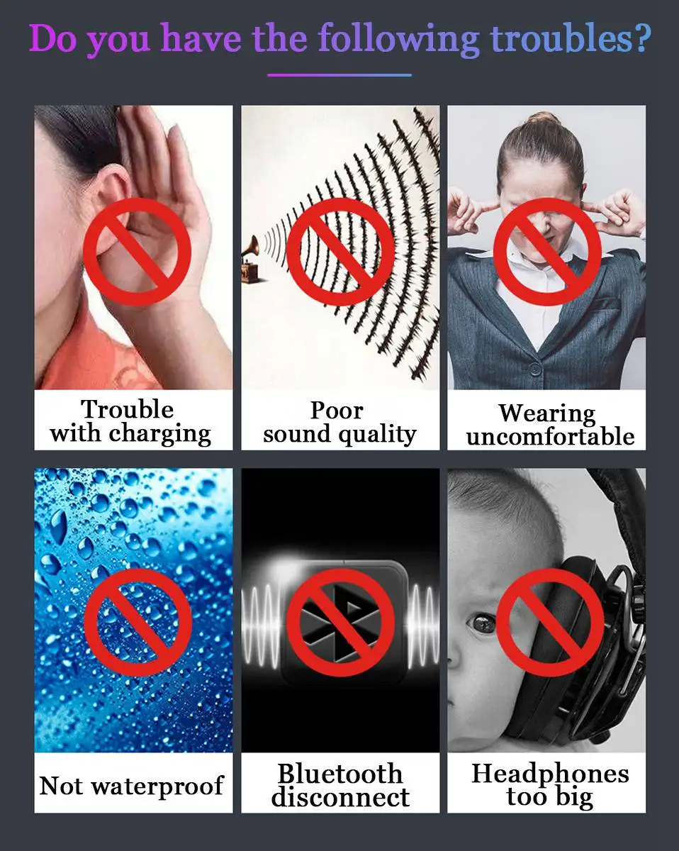 TWS Bluetooth 5.0 Earphone Wireless Headphones with Microphone For Phone Charging Case Gaming Headset Stereo Earbuds Earphones   (12)