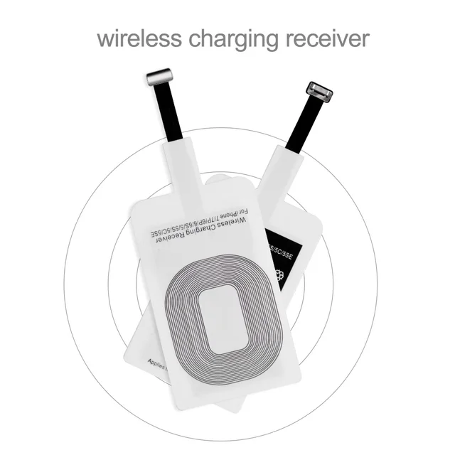 Proelio Universal Qi Wireless Charger Receiver For iPhone 5 5S 7 6S 6 Plus Pad Android Micro USB Type C Smart Charging Receptor