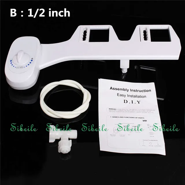 deco essentials non electric single nozzle toilet seat bidet