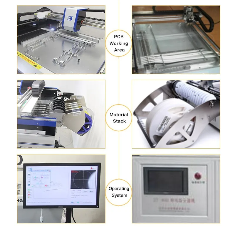 Smt330 с руководство винт на печатной плате машина SMD Компоненты Английский видение Палочки и место машина производственной линии для LED Лампы