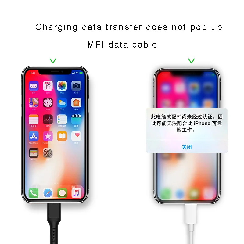 MFi, кабель USB для iPhone 11 Pro X Xs Max 2.4A, USB кабель для быстрой зарядки и передачи данных для iPhone 8 7 6 Plus, USB шнур для зарядки