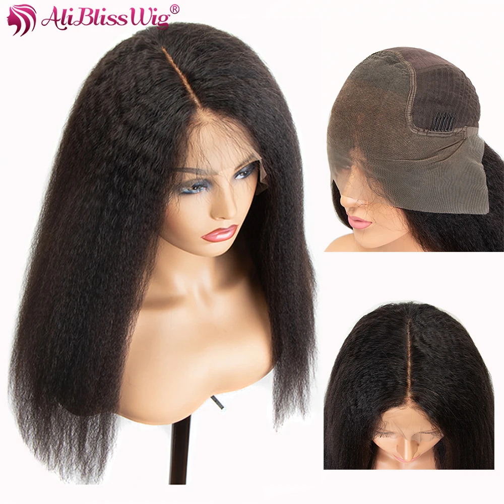 Buy Kinky Straight Lace Front Human Hair Wigs For