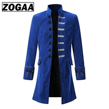 Осенне-зимнее Мужское пальто в винтажном стиле, длинная куртка в стиле стимпанк, готический Тренч на пуговицах, мужской костюм в стиле ретро