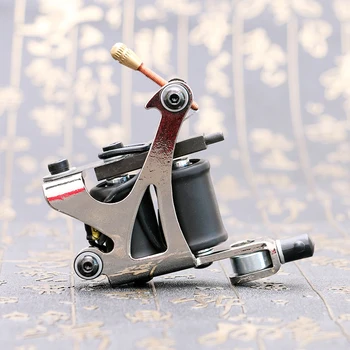 

Wholesale Tattoo Machine 50pcs/lot Silver Tattoo Machine Gun Wrap Coils Machine for Tattoo Kit TM3053