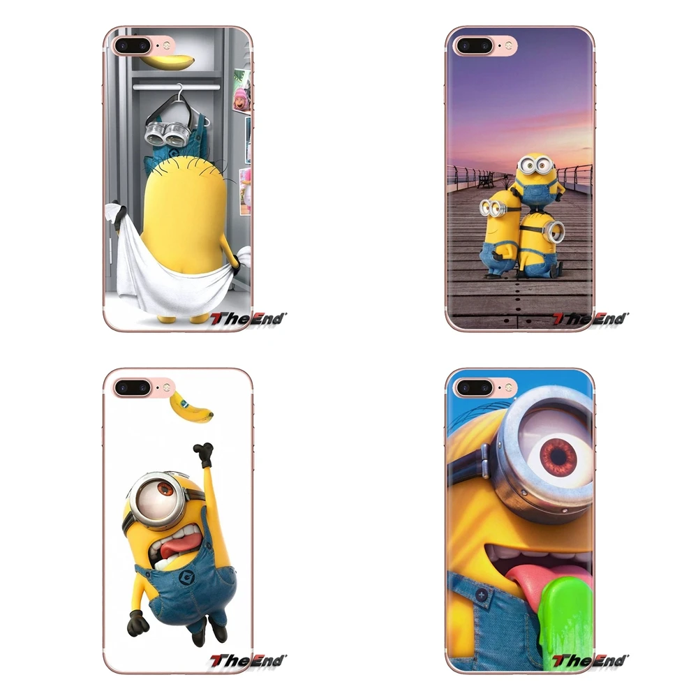 

For Xiaomi Redmi 4A S2 Note 3 3S 4 4X 5 Plus 6 7 6A Pro Pocophone F1 Cartoon Despicable Me Yellow Minions Transparent TPU Covers