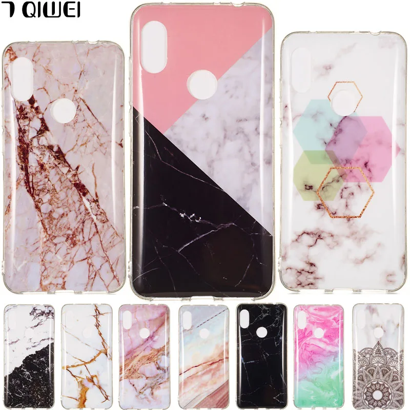 

6.26'' For Xiaomi Redmi Note 6 Pro Case Silicone Soft Granite Marble TPU Cover For Xiaomi Redmi Note 6 Case Redmi Note6 Funda