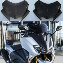 Para-brisas para motocicletas yamaha tmax 530 17 18 tmax530 2017 2018, tela de fumaça, preto, acrílico e transparente
