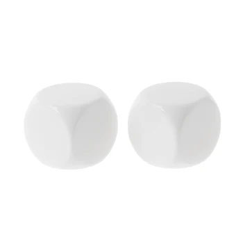 

2pcs 30mm Acrylic Blank Dice Kids DIY Toy Write Painting Graffiti Family Board Games