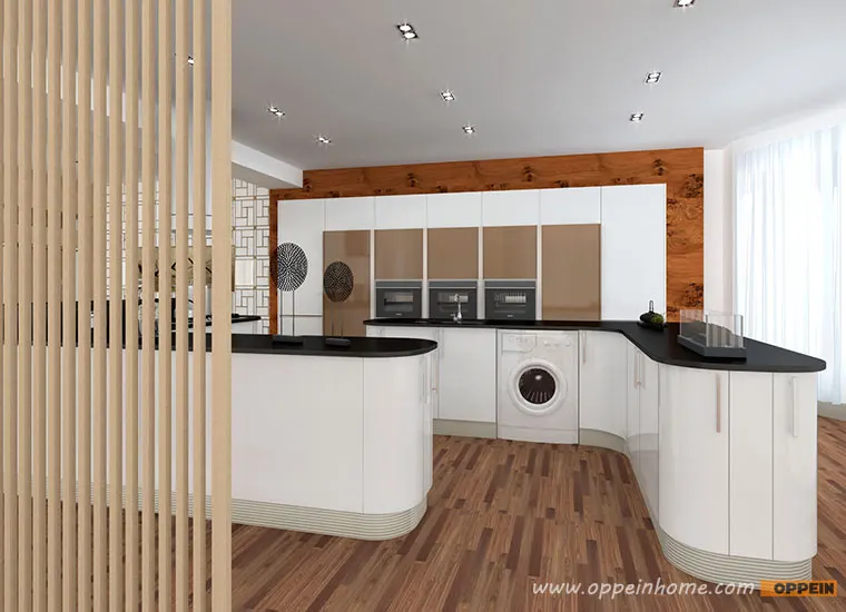 Tailand Project Modern Cabinet White Lacquer Kitchen Design Layout