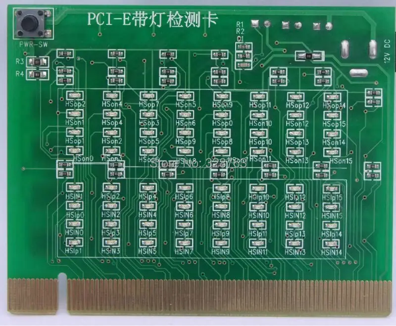 

PCI-E 16X 8X 4X PCI express Slot Tester Card for motherbaor Detect the southbridge short or open PCI-E with light tester