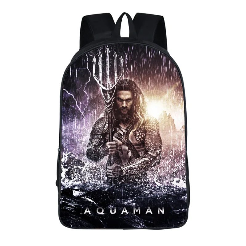 Mochila de superhéroe Aquaman para adolescentes, morral de viaje informal, para libros, regalos