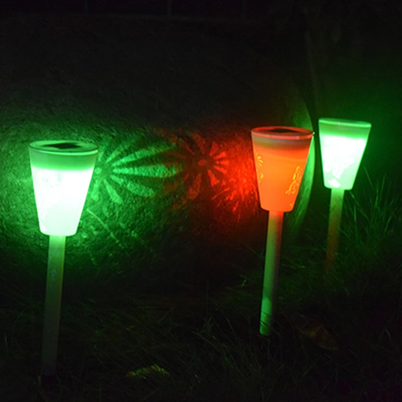 

3pcs/set Waterproof Night Lights Hollow-Out Flower Butterfly Design Solar Lawn Light Outdoor Garden Decoration 17*17*25.5cm