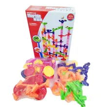 105 шт./кор. детей DIY Строительство мраморный трек Запуск шары лабиринты трубопровод трек строительные блоки для развивающие игры для детей игрушки