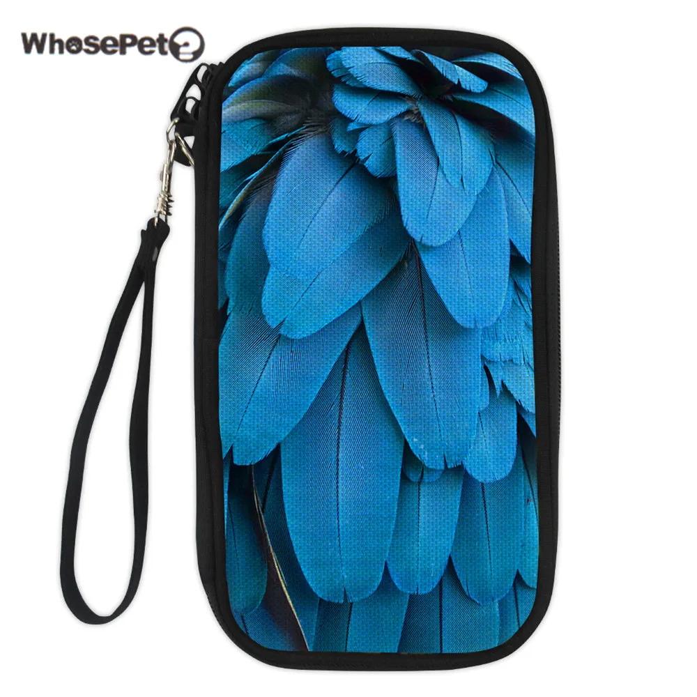 WHOSEPET Passport Wallet With Zipper Women Fashion ID Card Holder