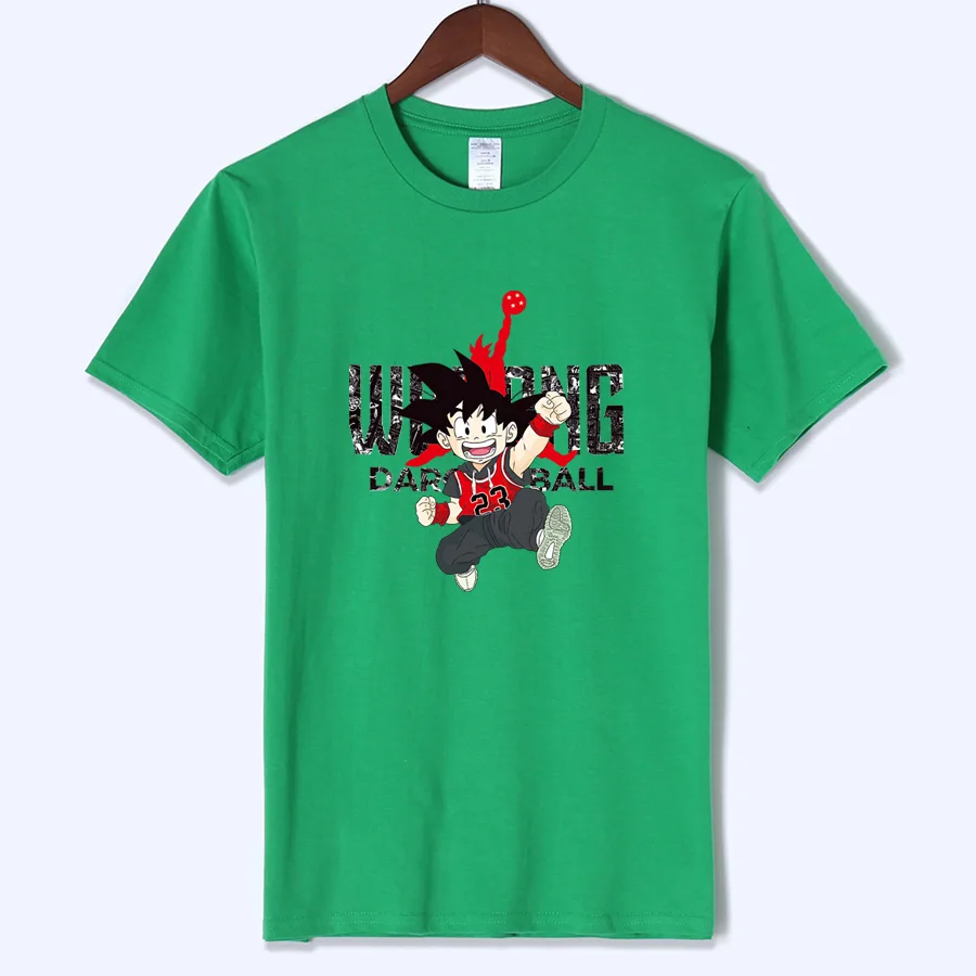 Японского аниме Dragon Ball Z Wukong Футболка с принтом Jordan 23 Мужская облегающая одежда для бодибилдинга белая футболка camiseta hombre