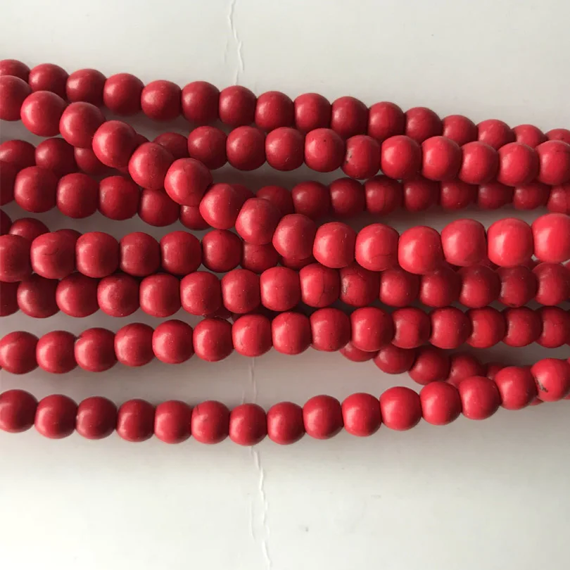 6 мм розовые бусины из бирюзы Howlite Круглые бриллианты для изготовления украшений