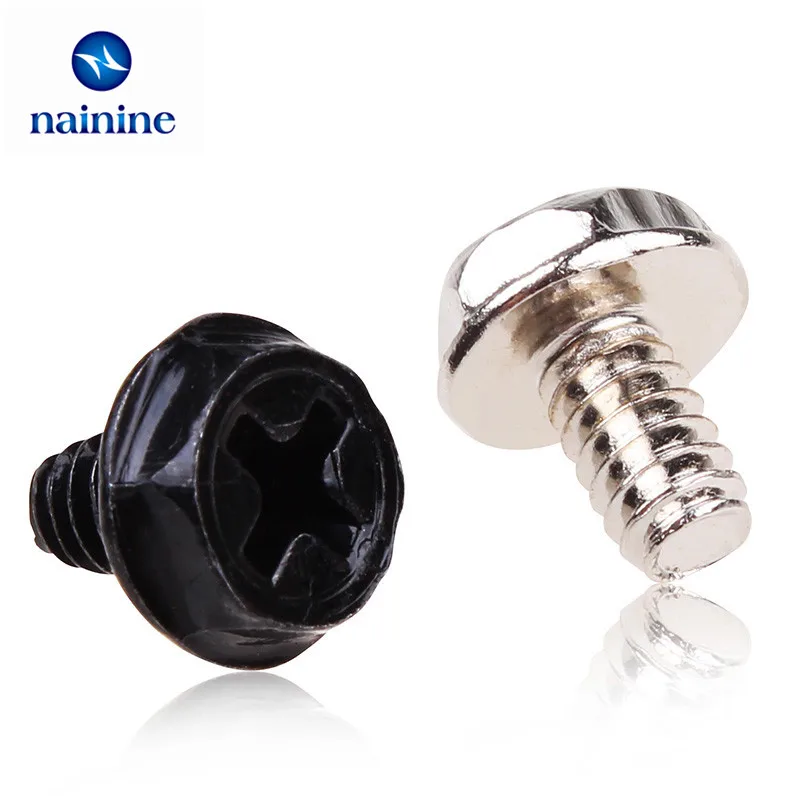 50Pcs 6 32*6 Thread Teeth Outside Hex Computer PC Case Cooling Fan Toolless Adjustment Screw