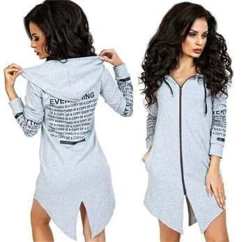 

Drawstring Jacket Nice New Fashion Zipper Woman Clothing Ladies Spring Long-sleeved Zipper Rear Fork Grab Velvet Hoodie Jacket