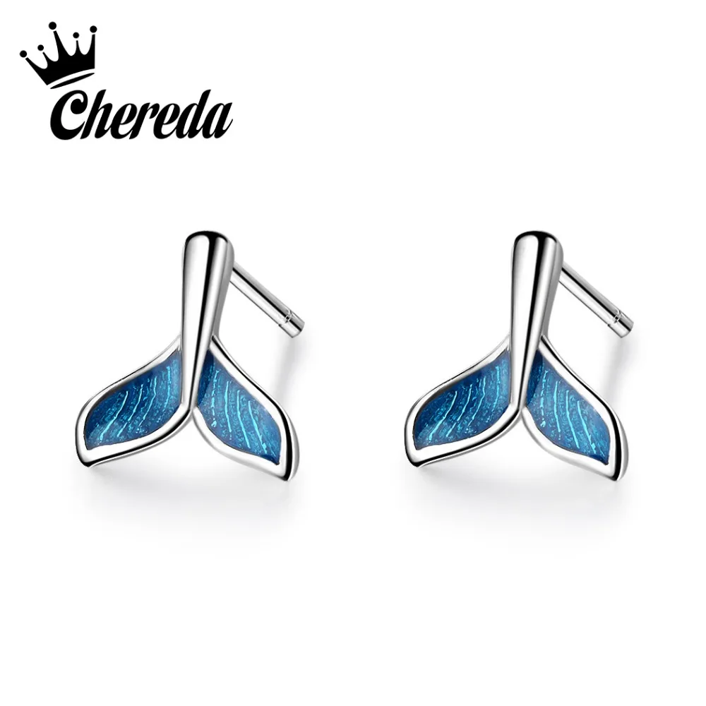 Серьги-пусеты Chereda для женщин милые маленькие серьги с животными модные