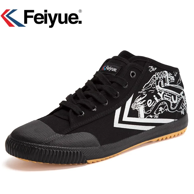 Online Feiyue neue Hohe Schwarze schuhe Kungfu Retro Martial Arts Schuhe frauen männer turnschuhe