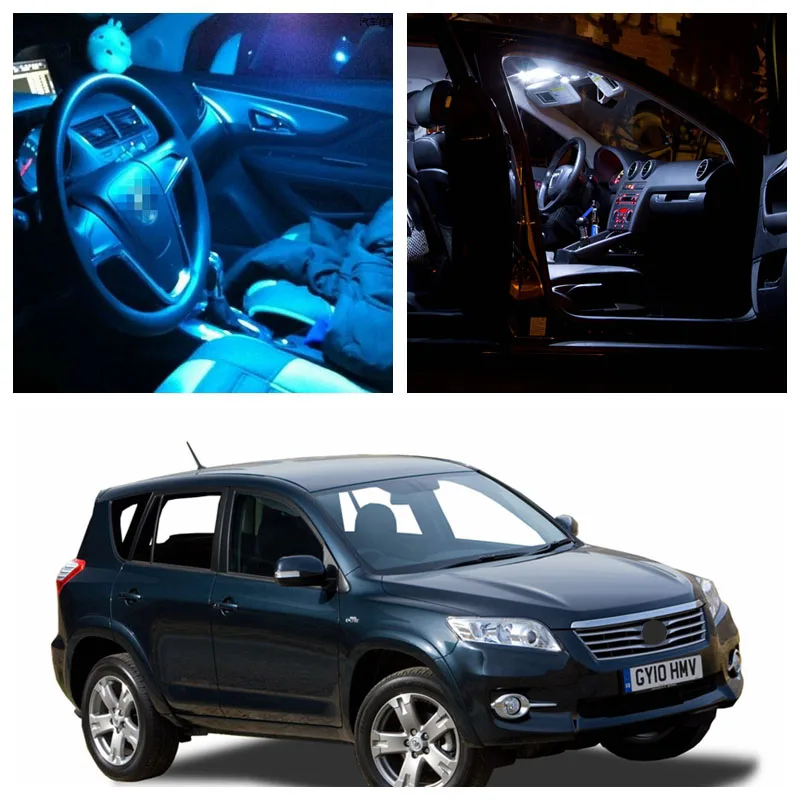 10 шт. голубые светодиодные лампы для Toyota RAV4 2006-2012 гг. | Автомобили и мотоциклы