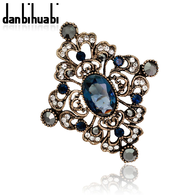 

Vintage Brooch Corsage Suit Pins Zircon Crystal Joias turco Auspicious Delicate Gift Women Turkish Jewelry Bijuterias