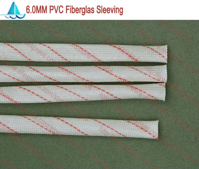 10 м/лот диаметр 6 0 мм Изоляционная трубка из ПВХ и стекловолокна|fiberglass sleeving|insulation