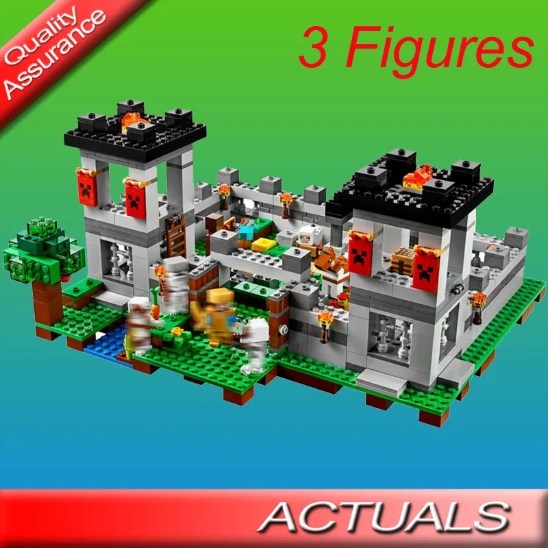 

18005 My World Series Minecrafted Fortress Building Blocks Educational Enlighten Bricks Toys Compatible with Lego 21127