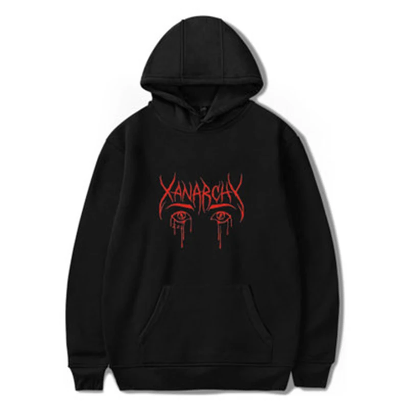 Lil Ксана Xanarchy толстовки Для женщин мужчин хип-хоп Толстовка Кофты Свободные за