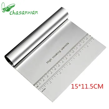 

1PCS Kitchen Accessories Stainless Steel Pizza Dough Scraper Cutter Fondant Cake Decoration Tools Baking Pastry Spatulas Cutters