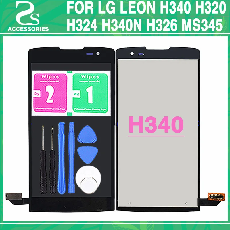 

Original H340 LCD Touch Panel For LG Leon H340 h320 h324 H340N H326 MS345 C50 Display Digitizer Touch Senson Panel Assembly