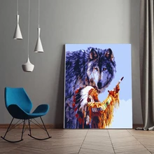 Индийский животный тотем большая живопись король DIY домашний декор живопись Европейский стиль гостиная исследование украшение дома живопись