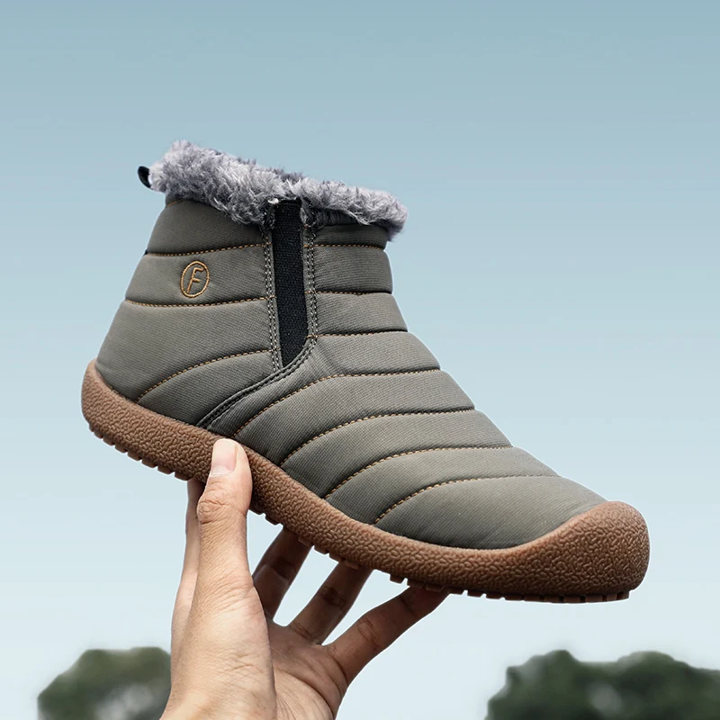 

Snow Boots 2018 Quality mens Winter B Mother Shoes Antiskid Waterproof Flexible mens Fashion Casual Boots Plus Size 35-48