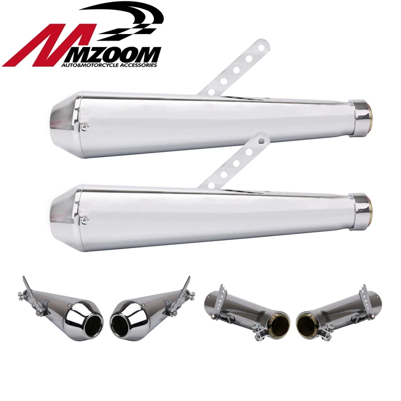 Buy 1 pair chrome Motorcycle Exhaust Pipe Shield 2